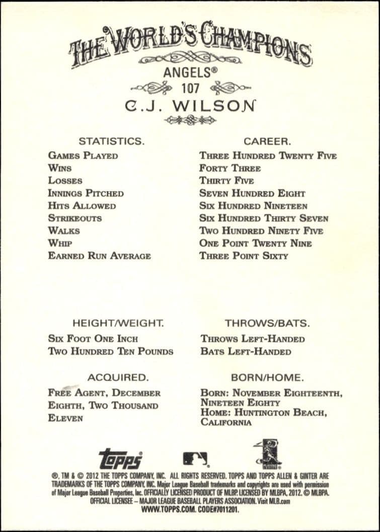 C.J. Wilson - Back