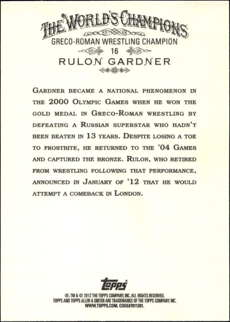 Rulon Gardner - Back