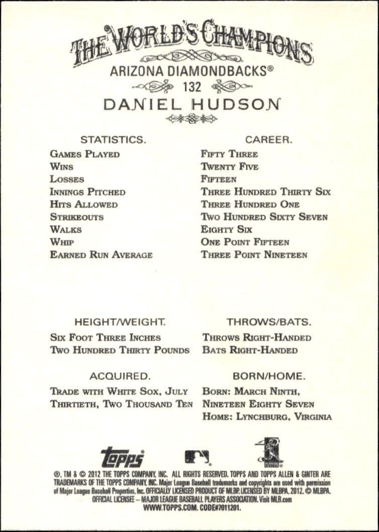 Daniel Hudson - Back