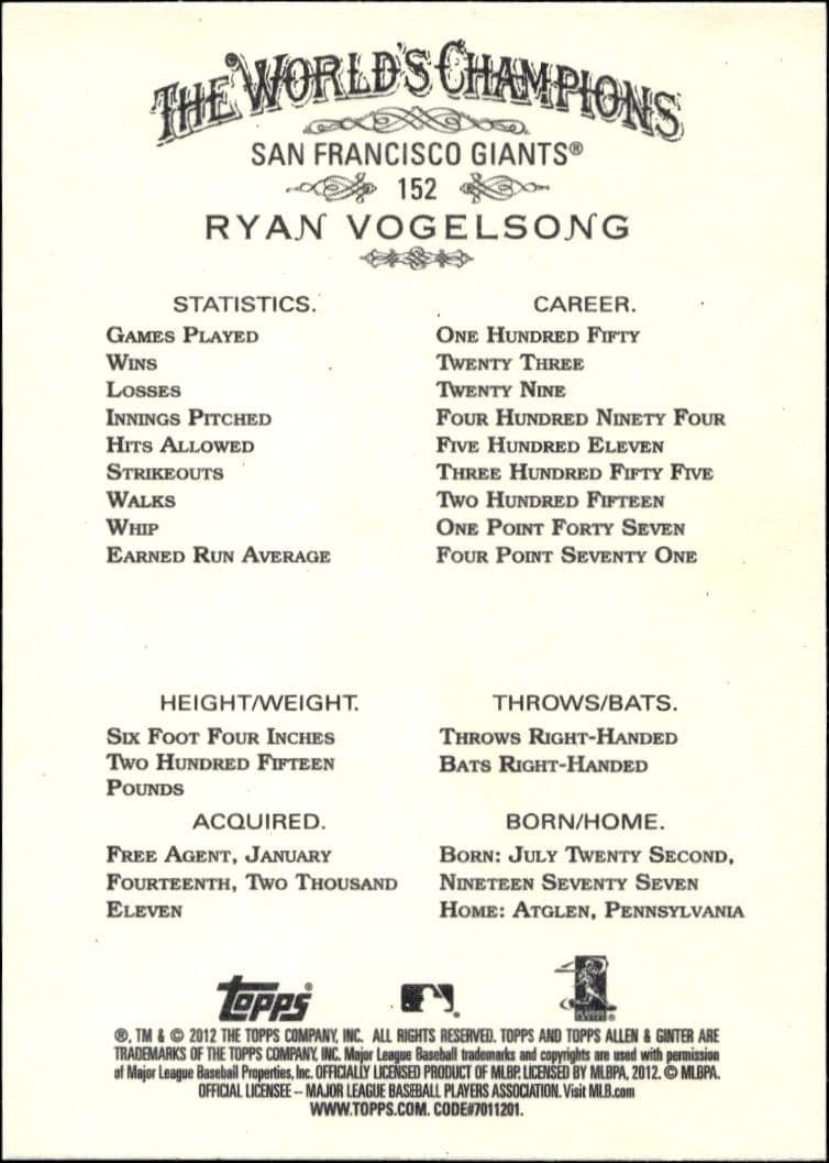 Ryan Vogelsong - Back