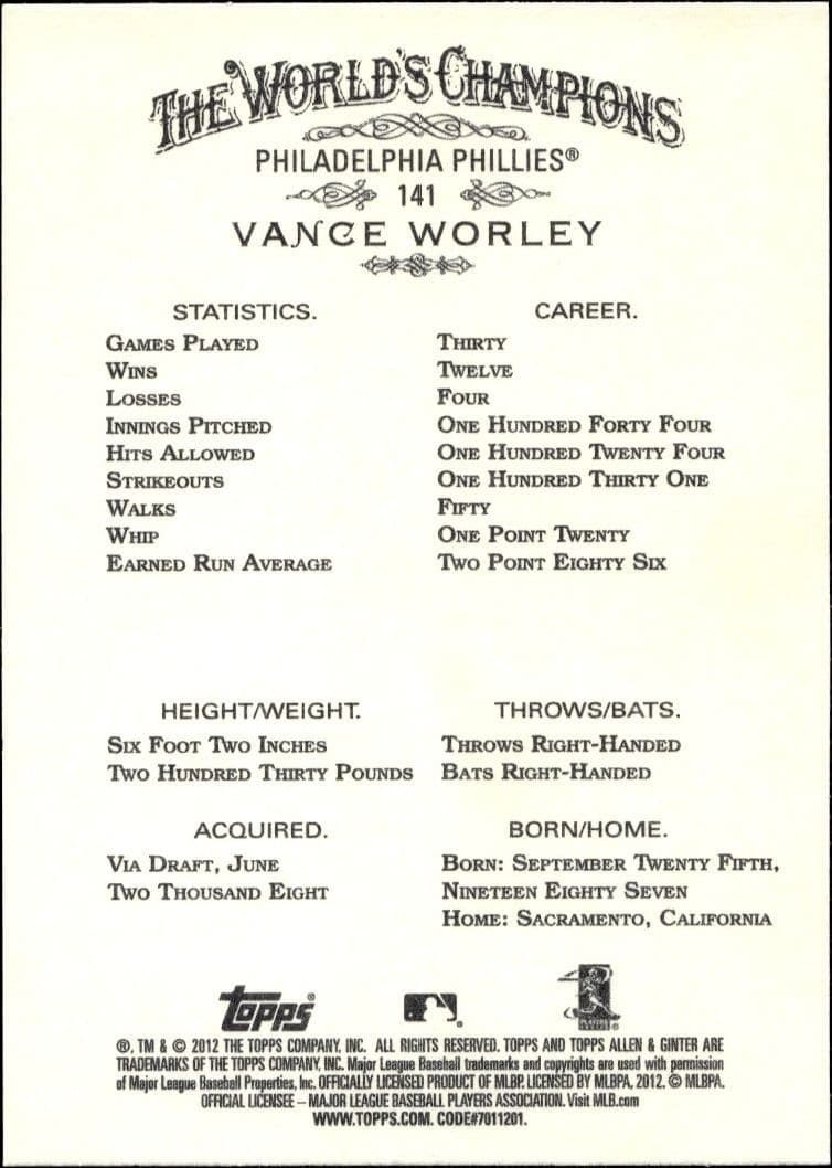 Vance Worley - Back