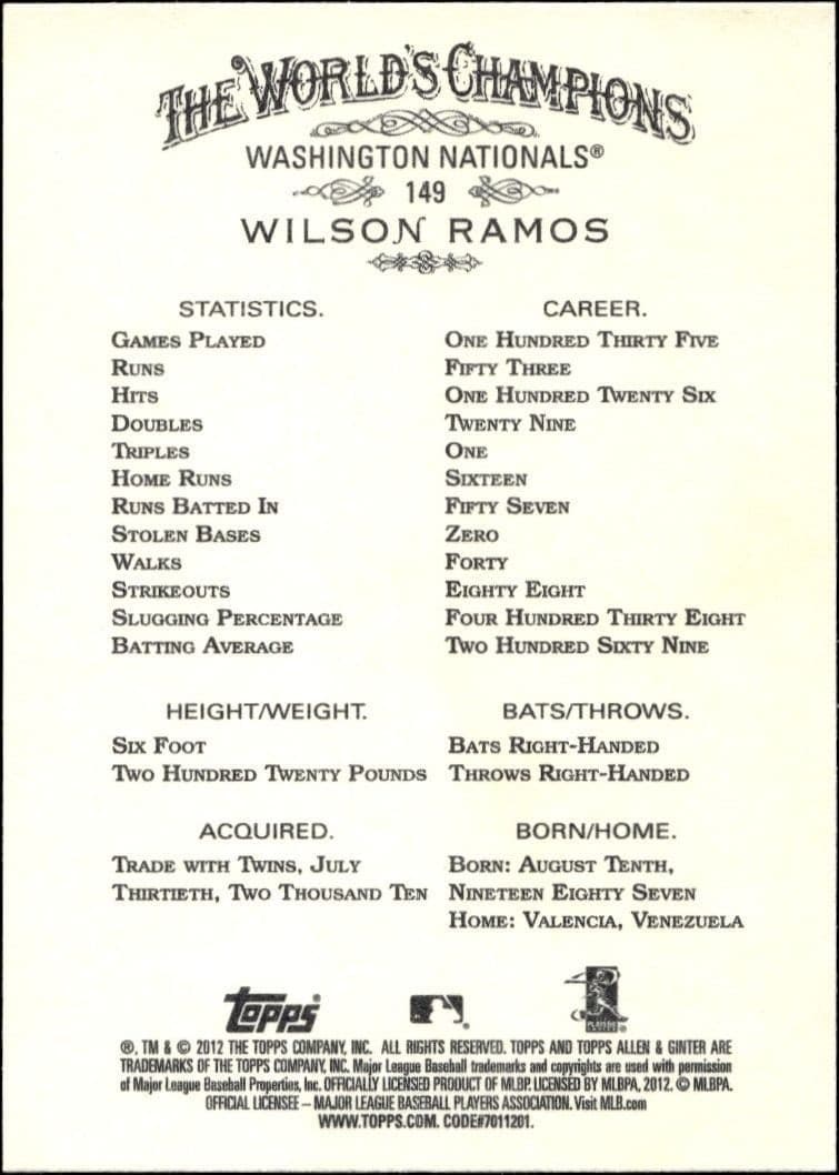 Wilson Ramos - Back