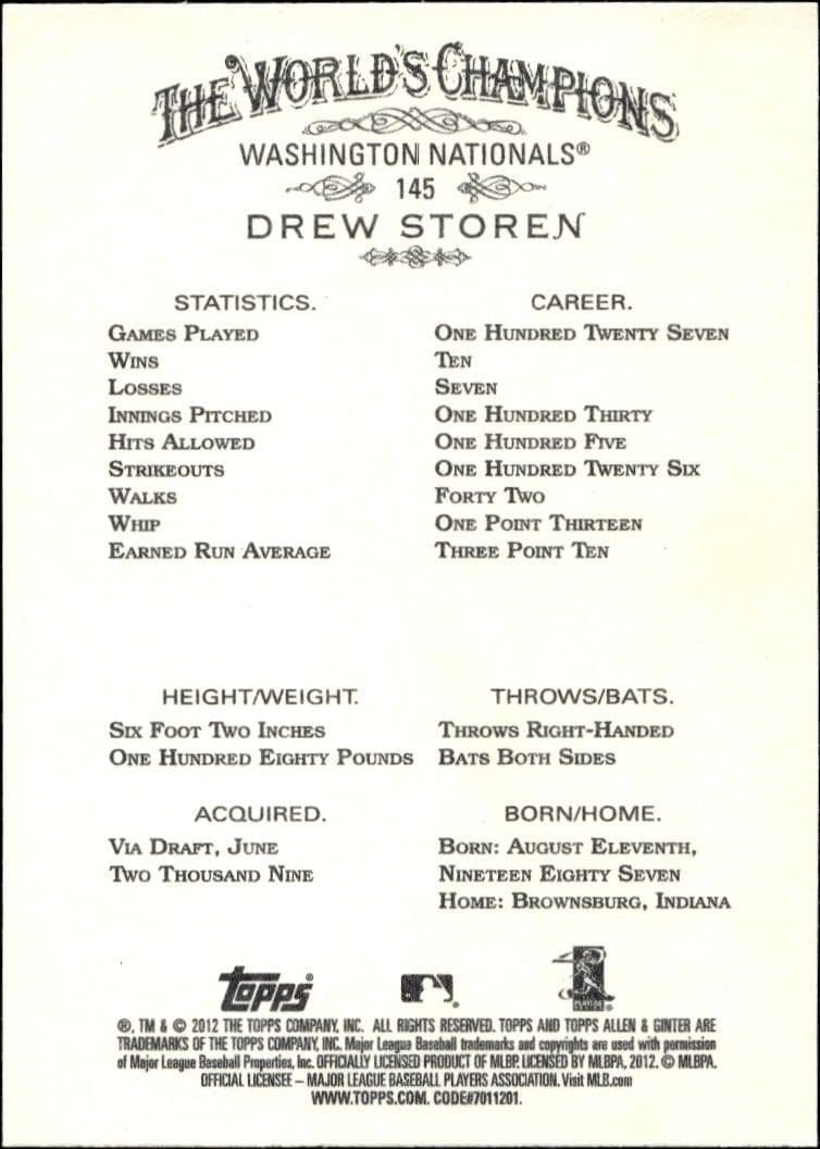 Drew Storen - Back