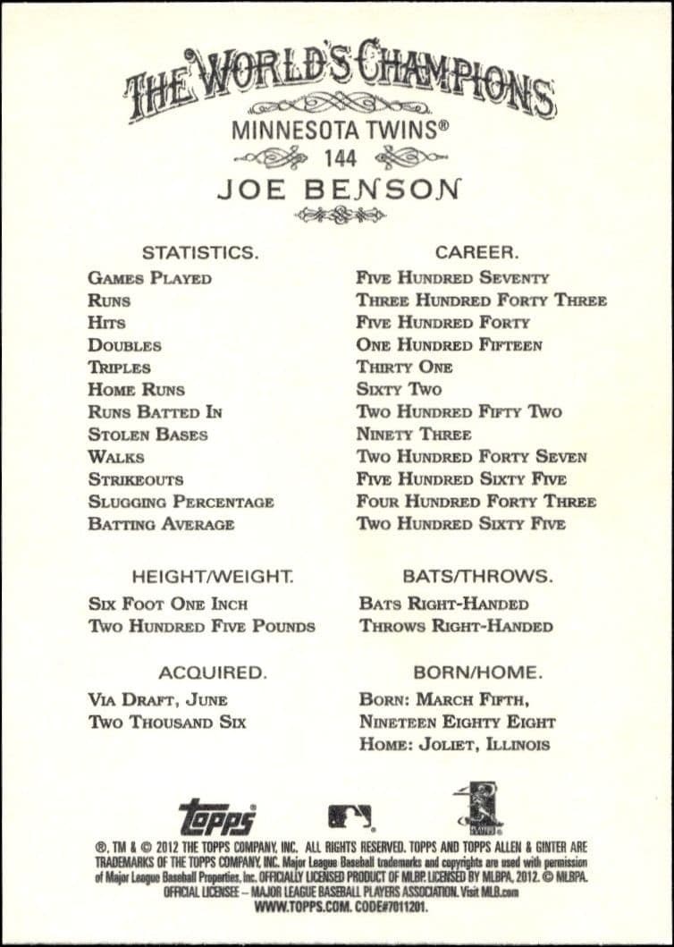Joe Benson - Back