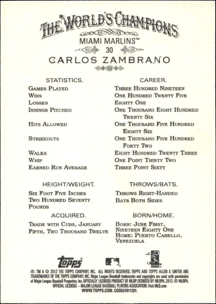 Carlos Zambrano - Back