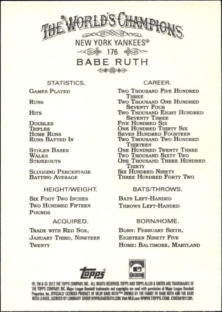Babe Ruth - Back