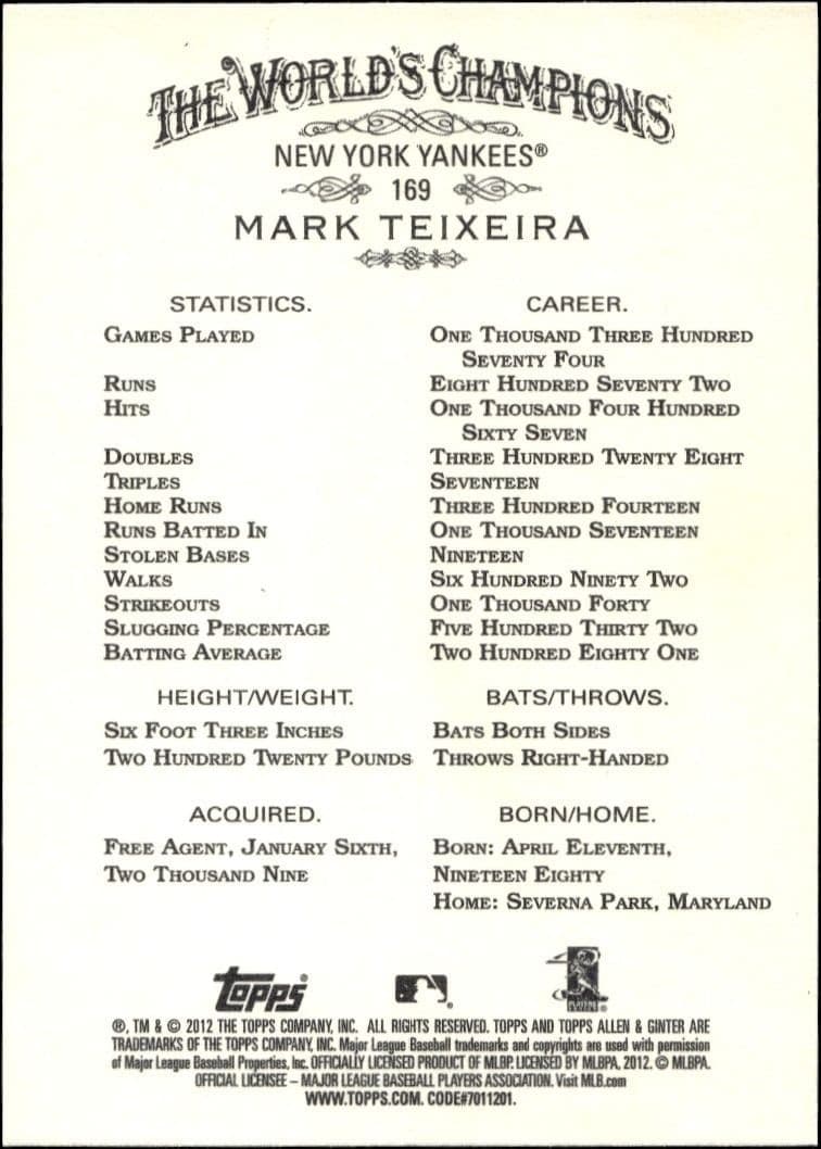 Mark Teixeira - Back