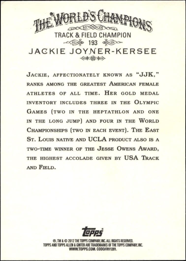 Jackie Joyner-Kersee - Back