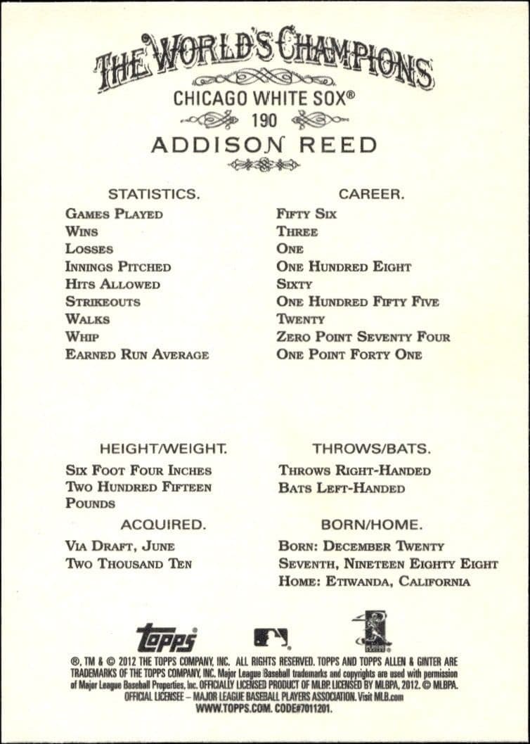 Addison Reed - Back