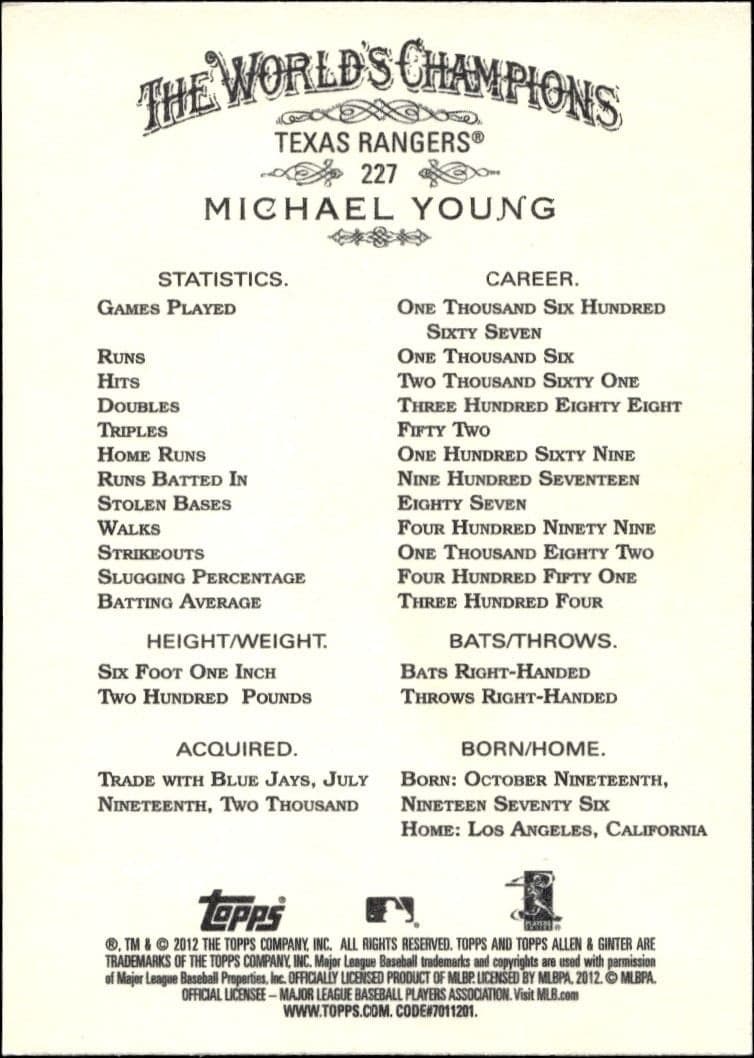 Michael Young - Back
