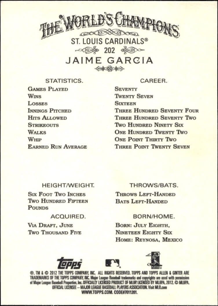 Jaime Garcia - Back