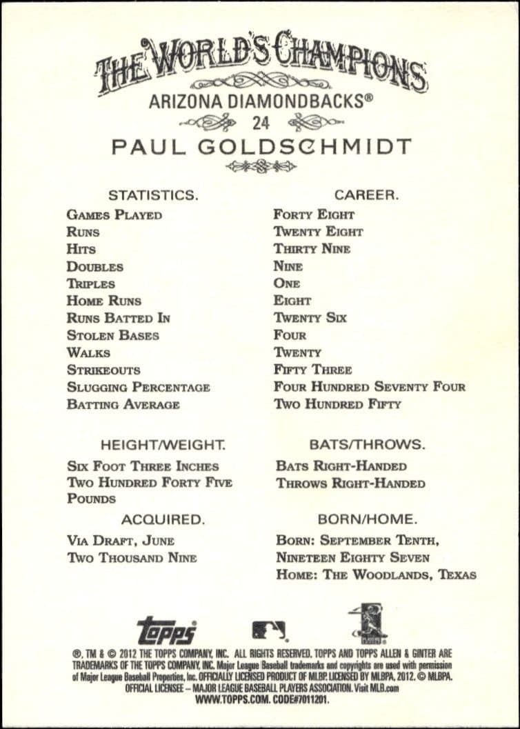 Paul Goldschmidt - Back