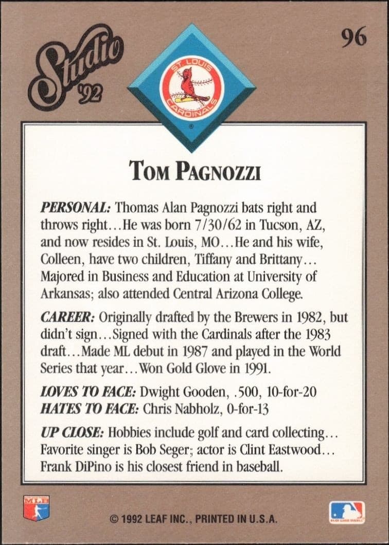 Tom Pagnozzi - Back