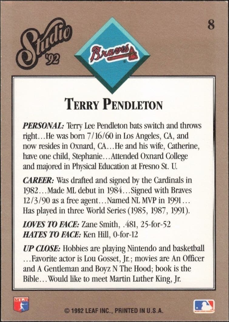 Studio Terry Pendleton - Back