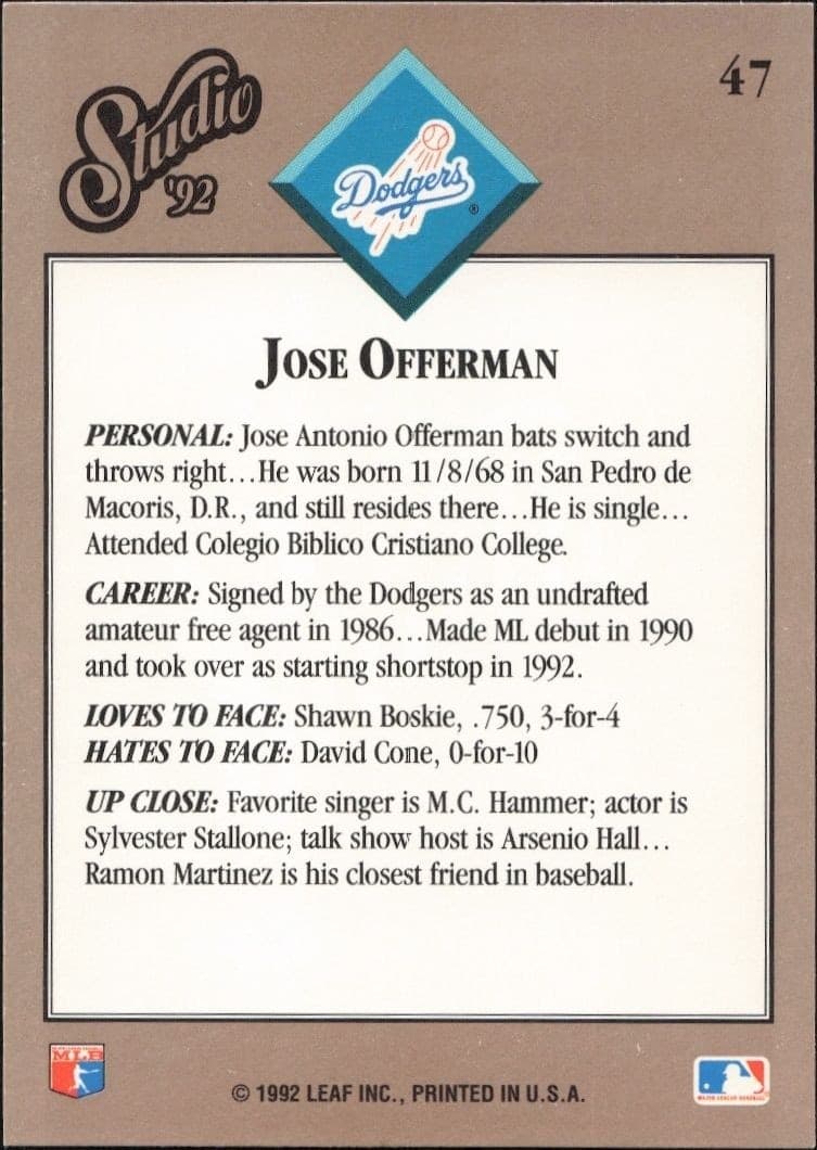 Jose Offerman - Back