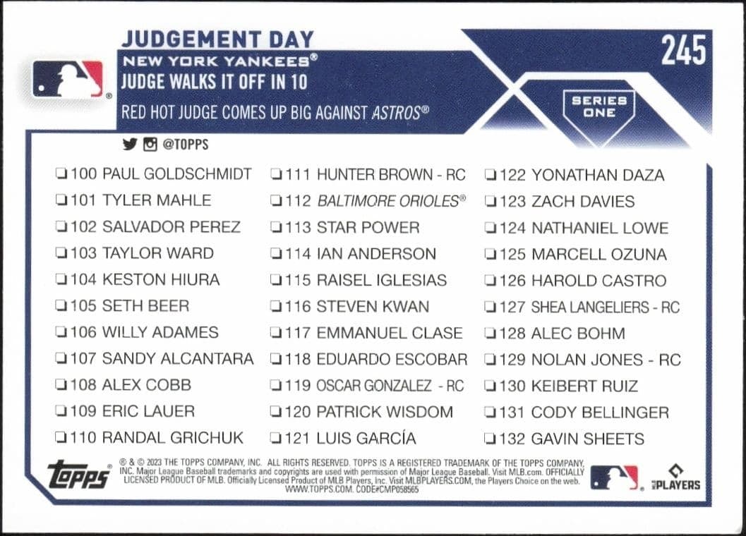 Aaron Judge - Back