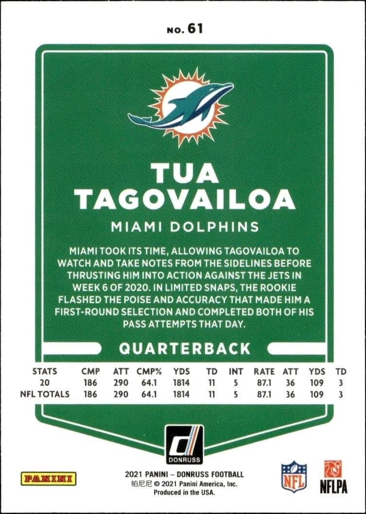 Tua Tagovailoa - Back