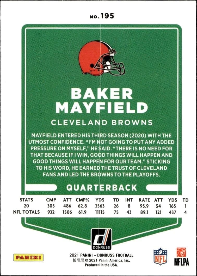 Baker Mayfield - Back