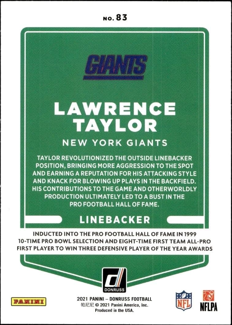 Lawrence Taylor - Back