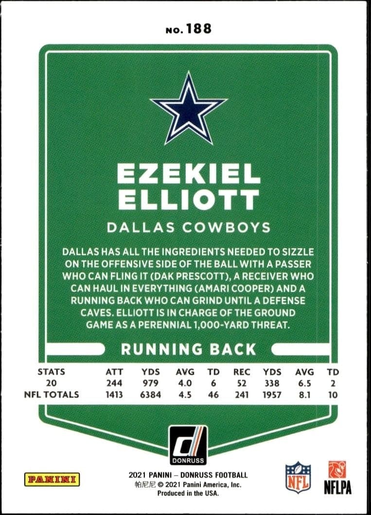 Ezekiel Elliott - Back