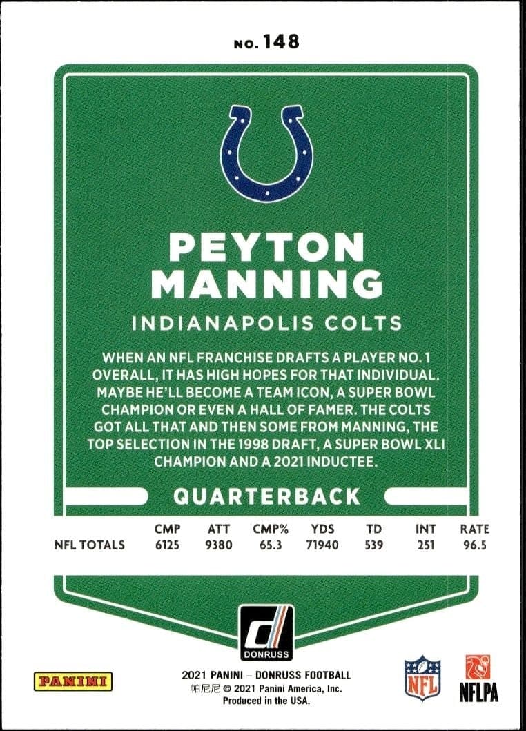 Peyton Manning - Back