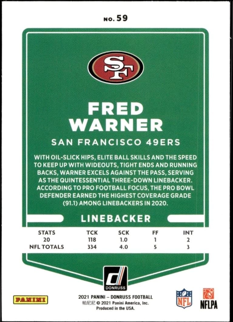 Fred Warner - Back