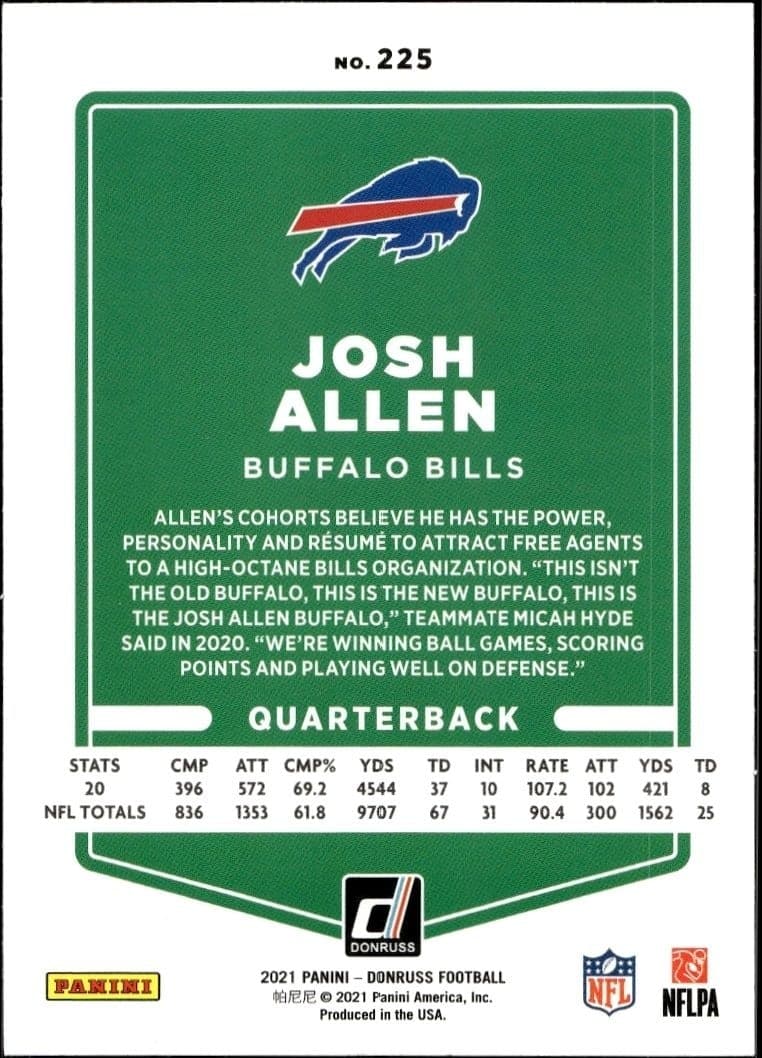 Josh Allen - Back