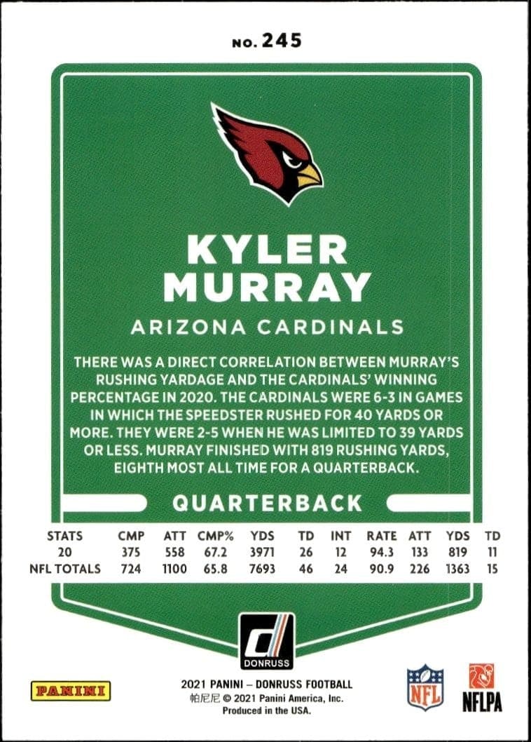 Kyler Murray - Back