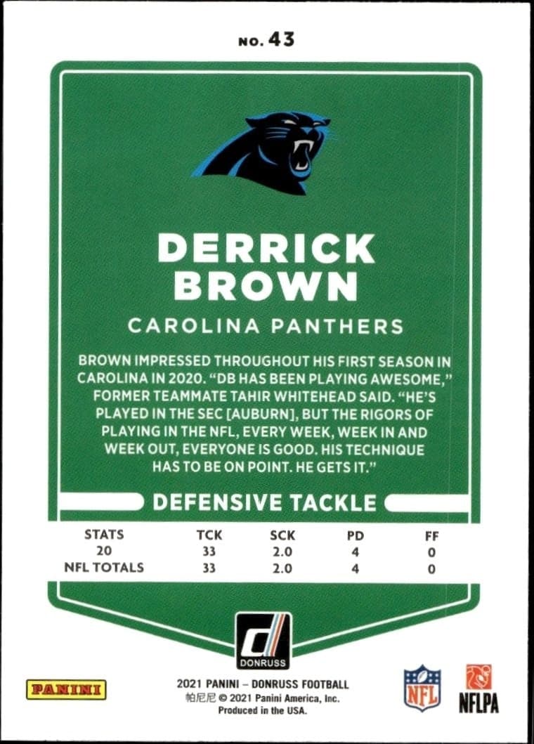 Derrick Brown - Back