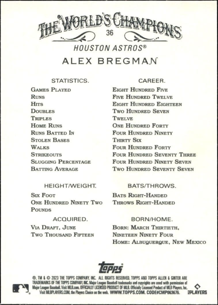 Alex Bregman - Back