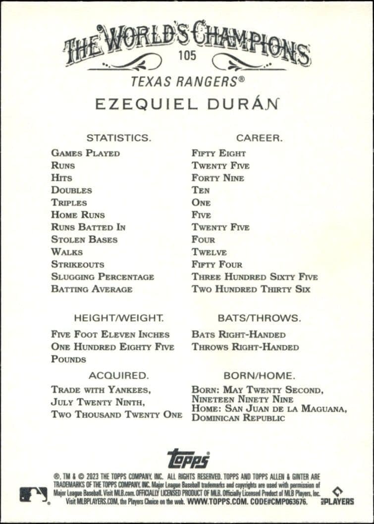 Ezequiel Duran - Back