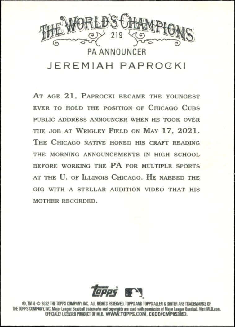 Jeremiah Paprocki - Back
