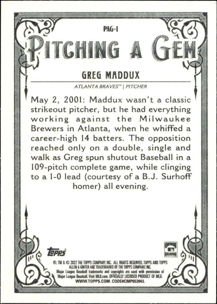 Greg Maddux - Back