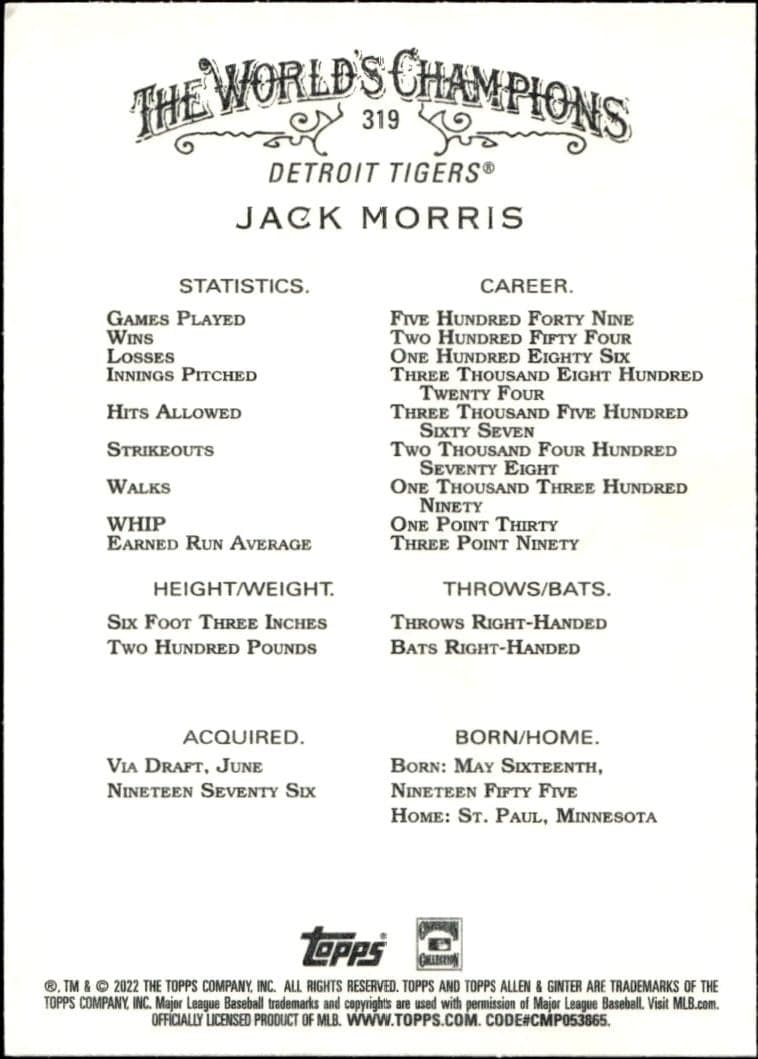 Jack Morris - Back