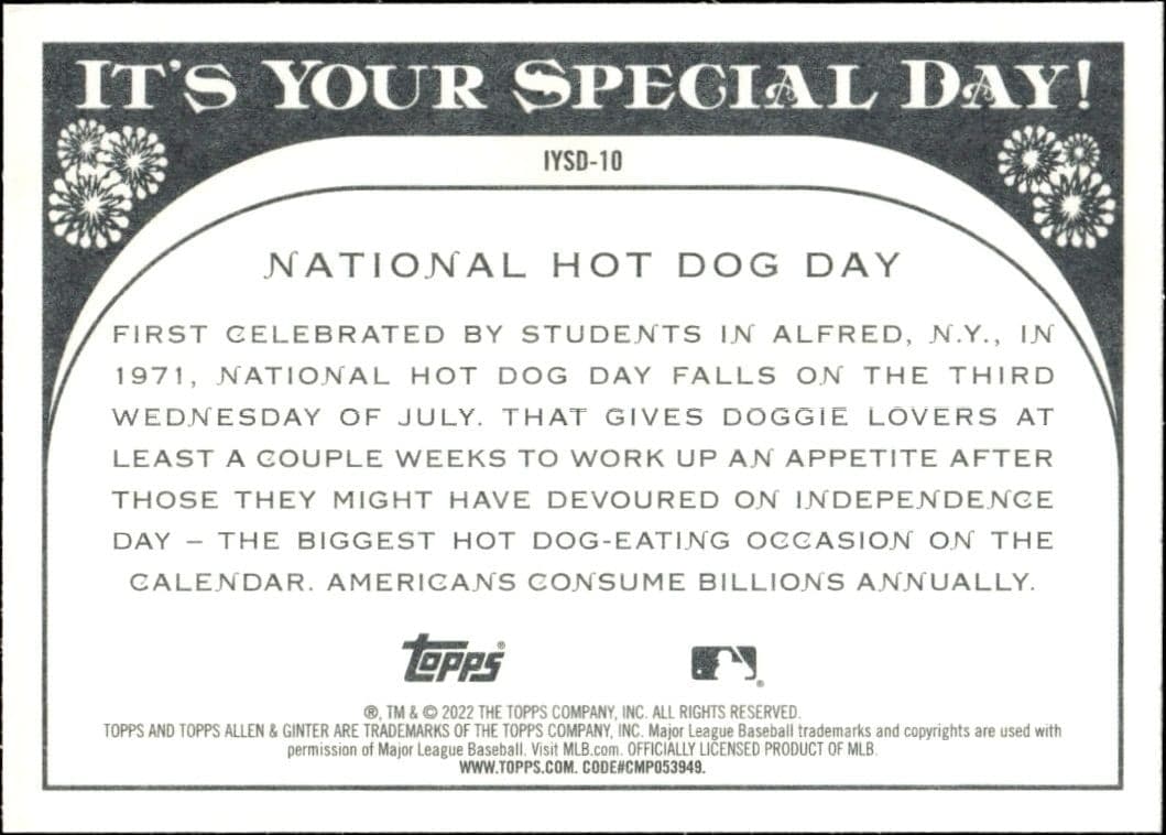 National Hot Dog Day - Back