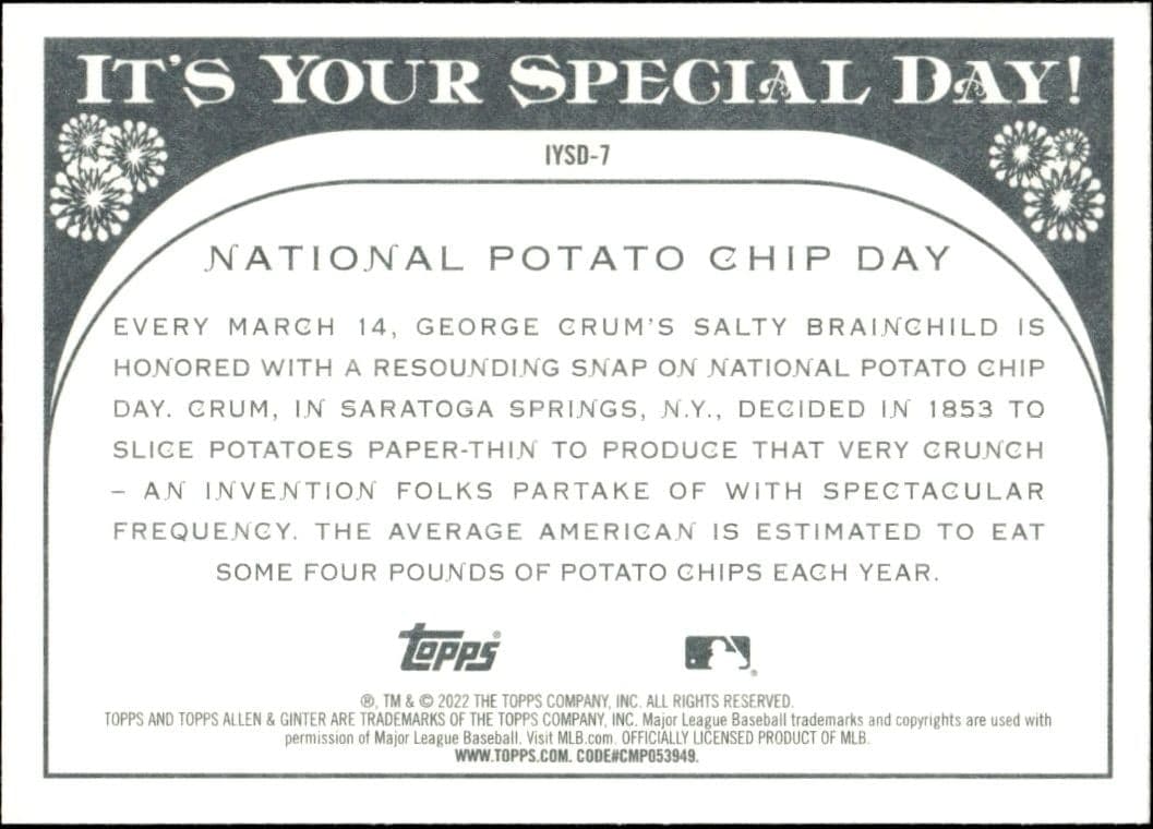 National Potato Chip Day - Back