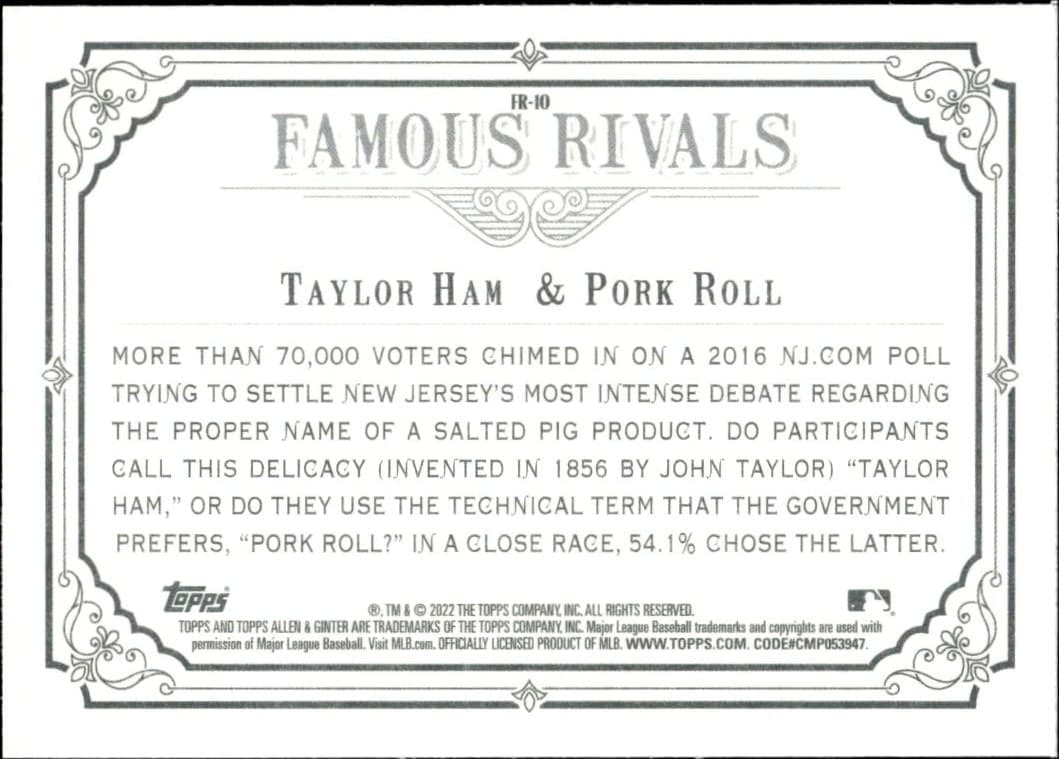 Pork Roll / Taylor Ham - Back