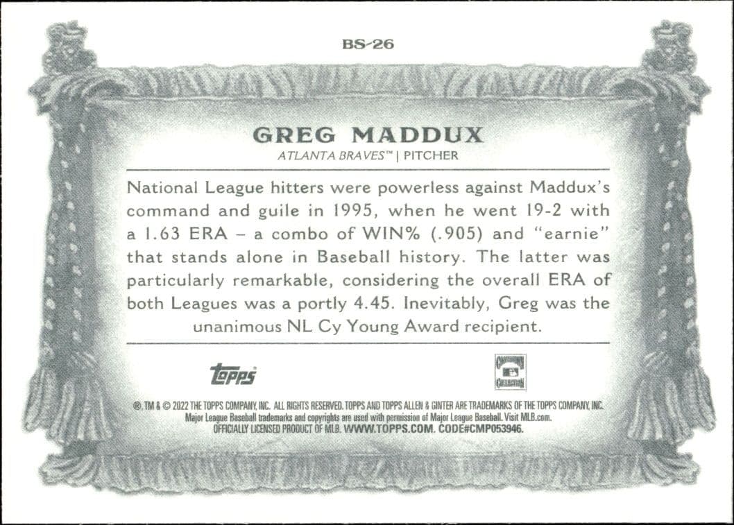 Greg Maddux - Back
