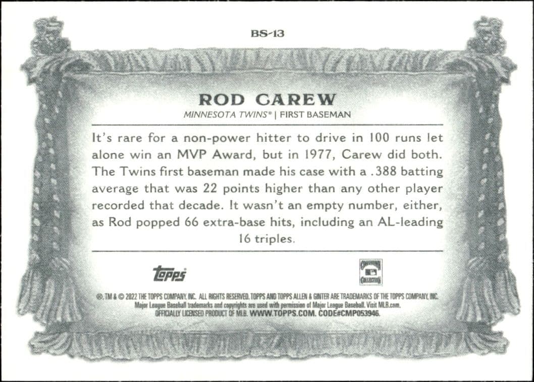 Rod Carew - Back