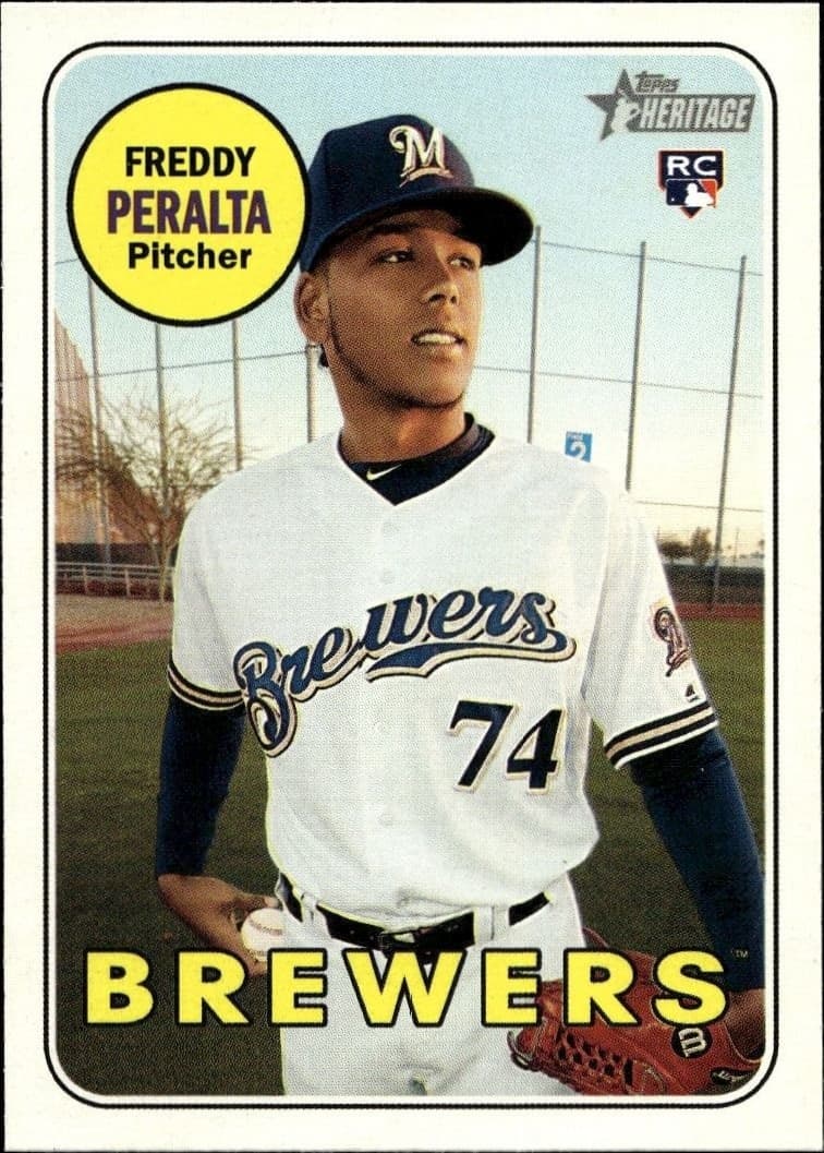 2018 Topps Heritage High Number Freddy Peralta #541 trading card
