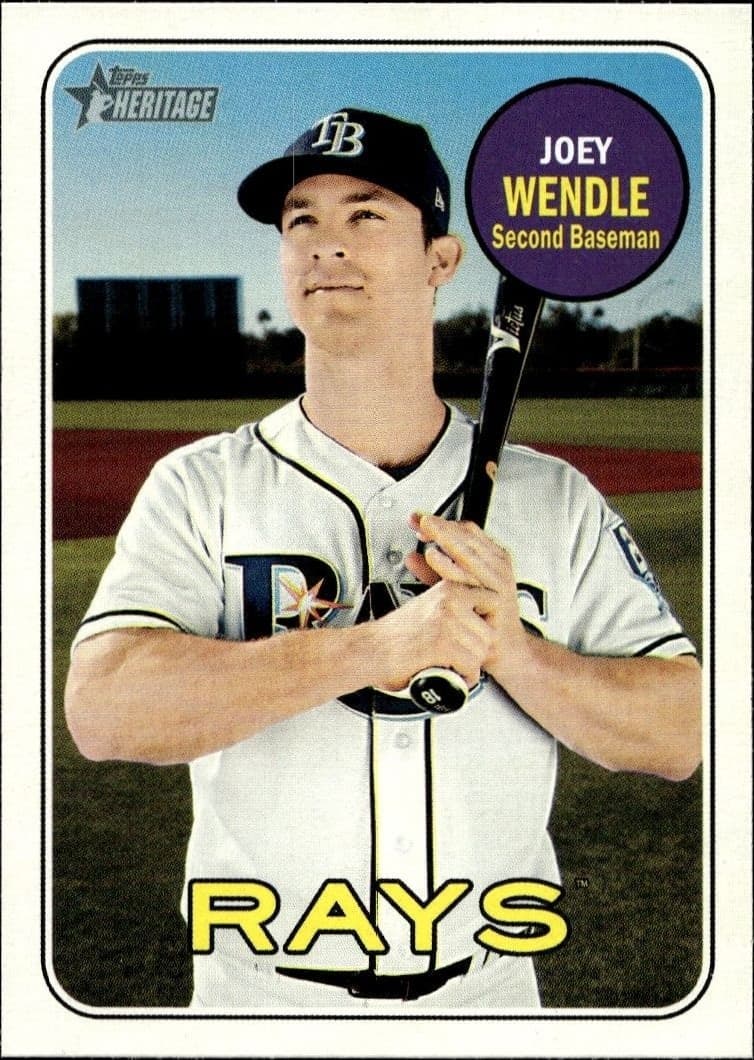 2018 Topps Heritage High Number Joey Wendle #644 trading card