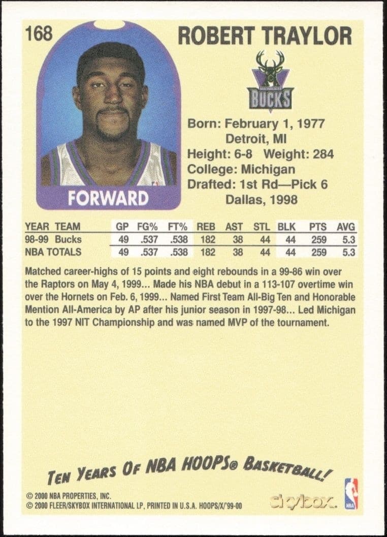 Robert Traylor - Back