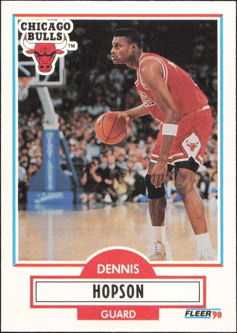 1990-91 Fleer Update Dennis Hopson #U-14 trading card