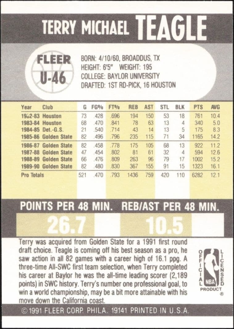 Terry Teagle - Back