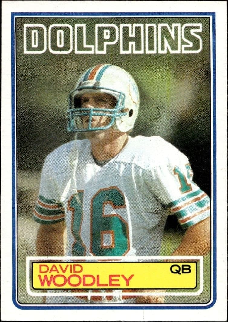 1983 Topps David Woodley #323 trading card
