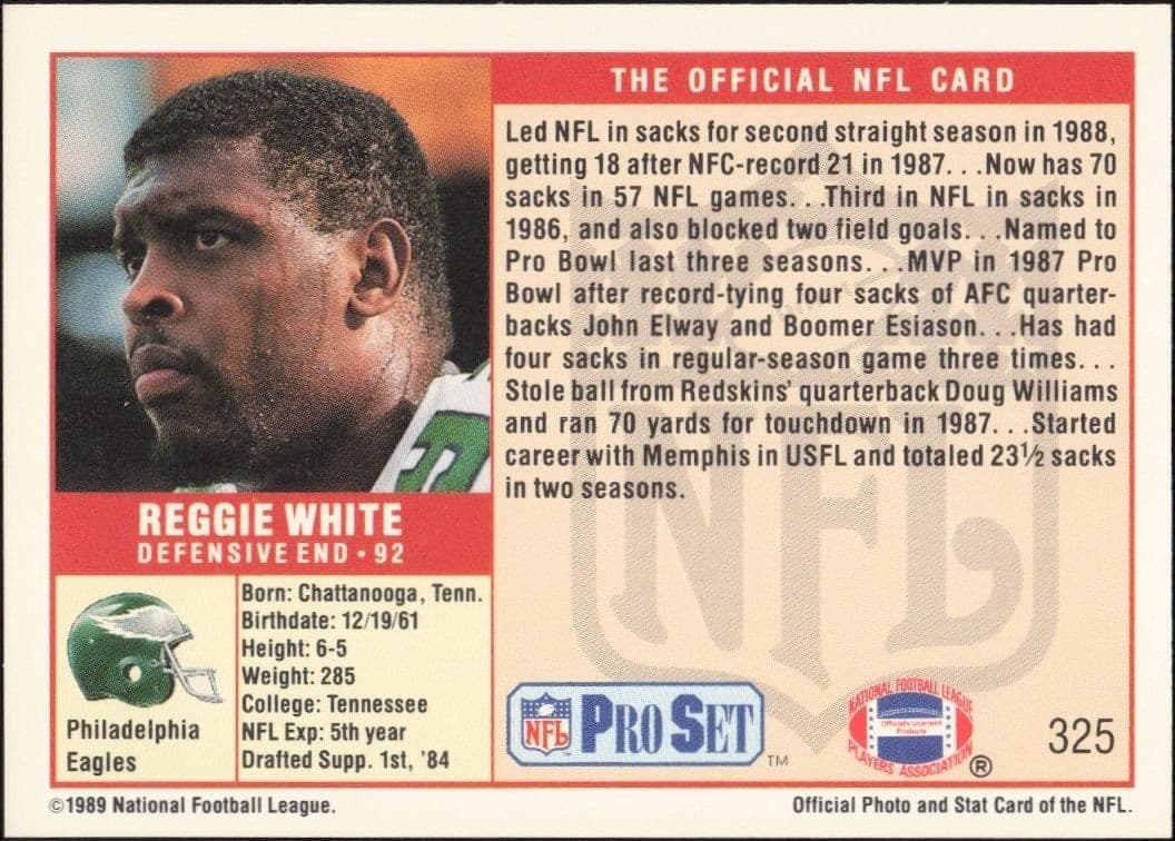 Reggie White - Back