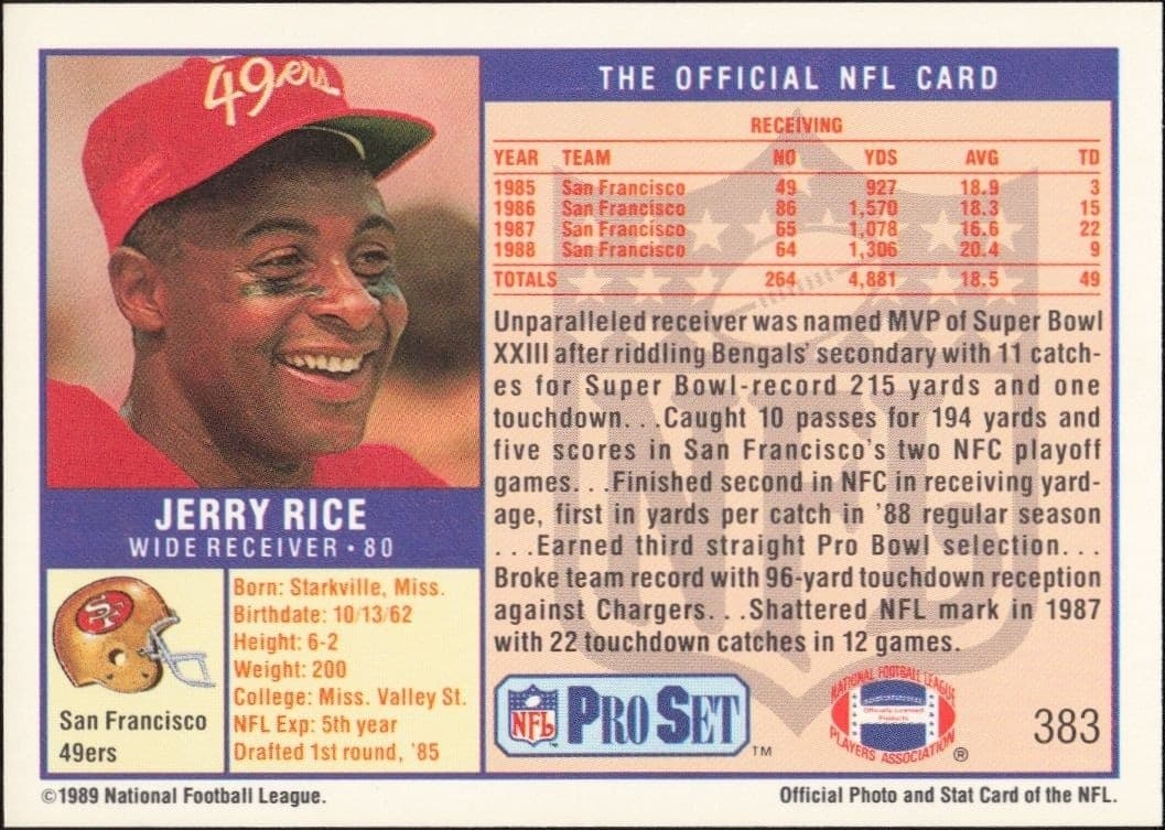 Jerry Rice - Back