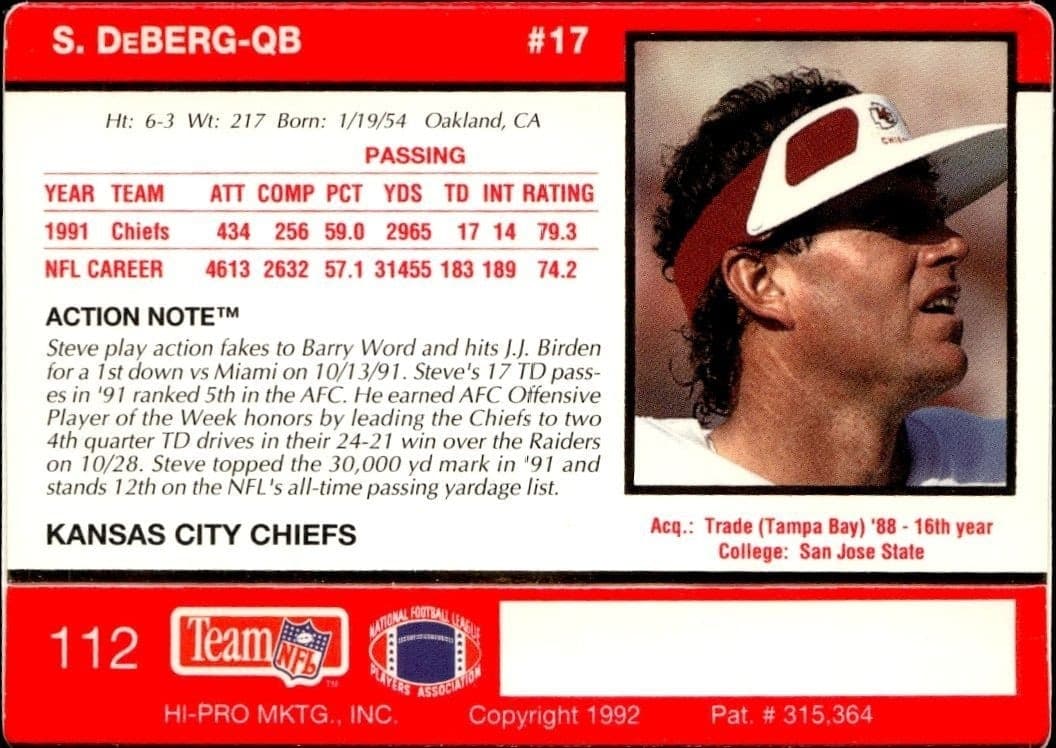 Steve DeBerg - Back