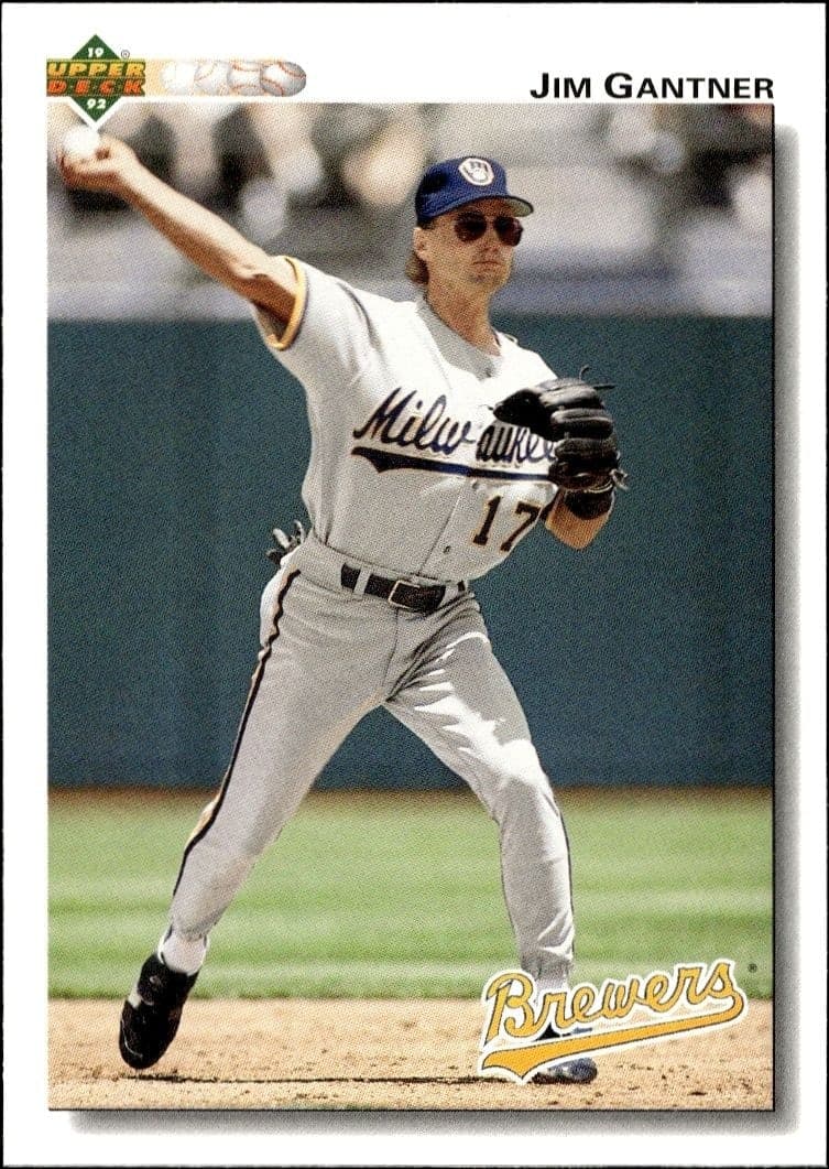 1992 Upper-Deck Low Number Jim Gantner #360 trading card
