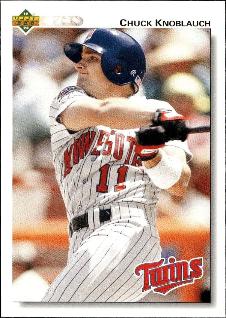 1992 Upper-Deck Low Number Chuck Knoblauch #446 trading card